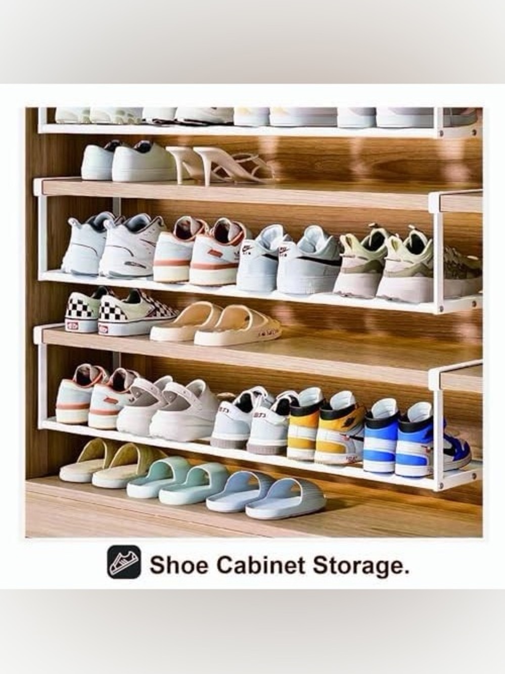 Expandable Shoe Rack Organizer - Adjustable Shoe Rack & Under Cabinet Shelf - Picture 9 of 11